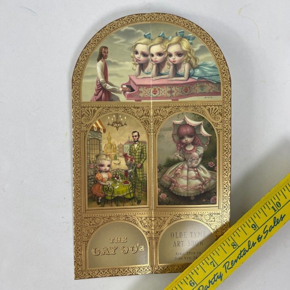 Mark Ryden The Gay 90s Tri-Panel Stand Invitation 2010 Paul Kasmin Gallery NYC - Picture 5 of 10